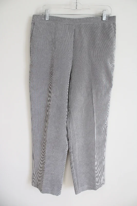 Alfred Dunner Gray Corduroy Pant | 14 Relaxed Linen Pants