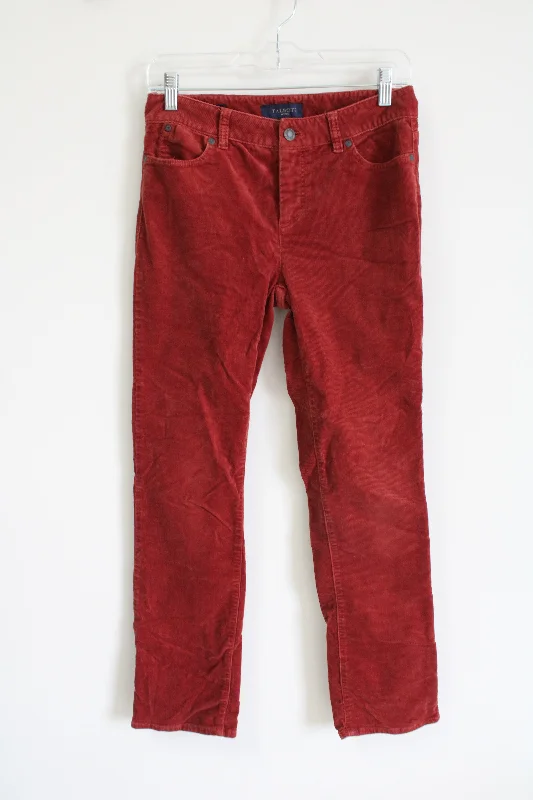 Talbots Heritage Burnt Orange Corduroy Pants | 4 Petite Chic Checkered Pants