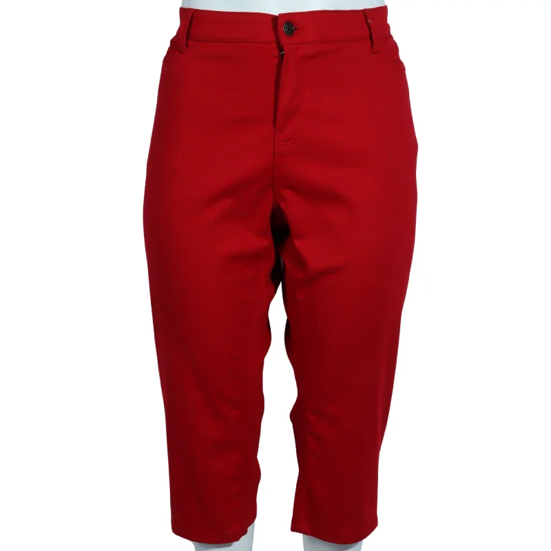 LIZ CLAIBORNE - Fit Plain Belt Loop Pants Stylish Slim Trousers