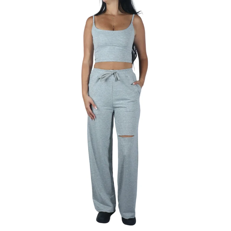Set Includes Top With Pant Formal Wide-Leg Pants