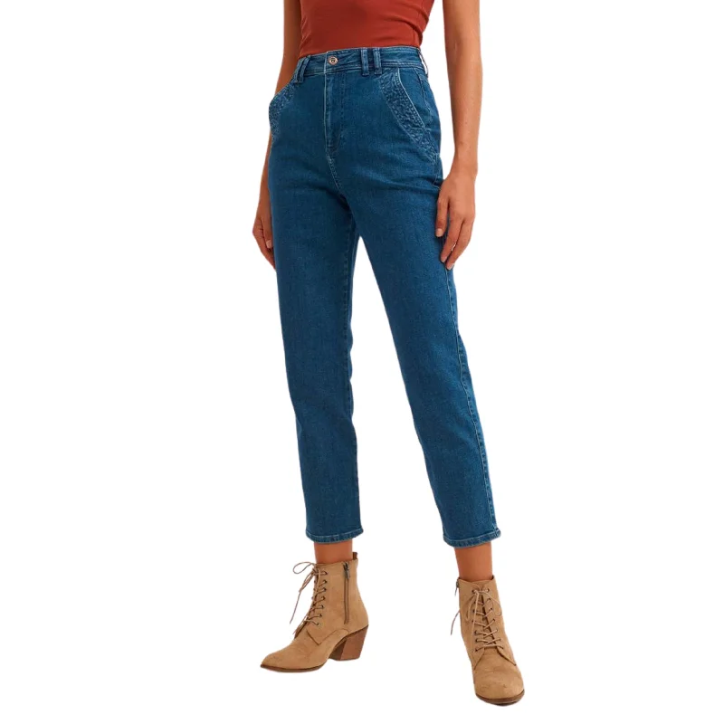 OXXO - Straight leg denim pants Formal Wide-Leg Pants