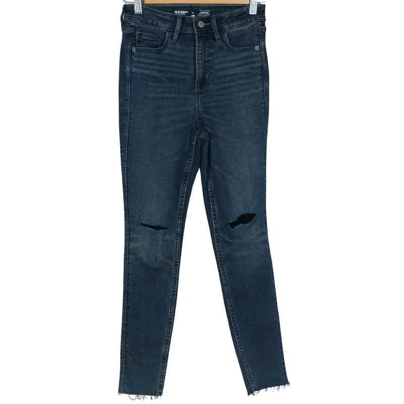 OLD NAVY - Extra high rise Rockstar skinny denim pants Fashionable Button-Up Pants