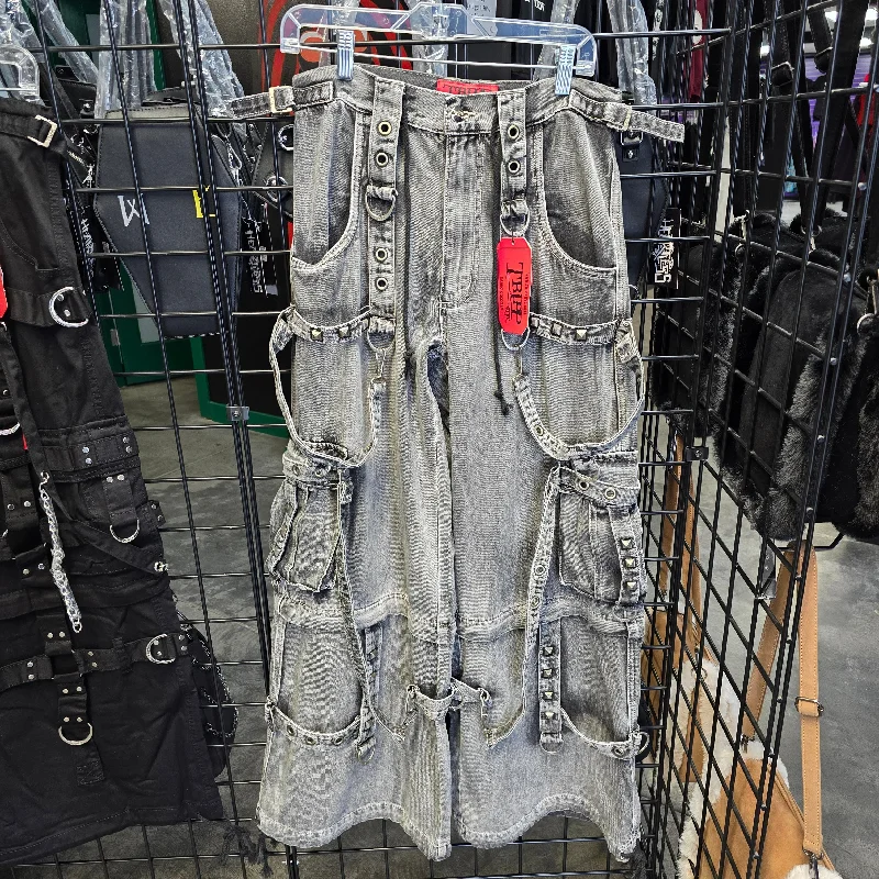 DENIM POWER STREET PANT, FOG WASH Formal Wide-Leg Pants