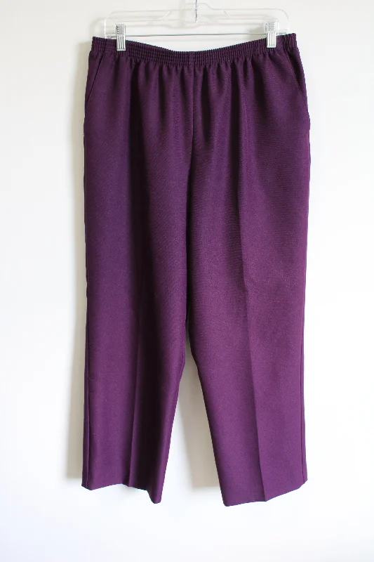 Alfred Dunner Purple Pant | 14 Stretch Fit Pants