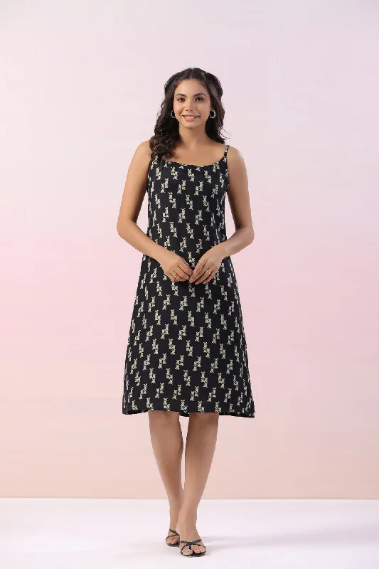 Dicentra Black Motif Russian Dress