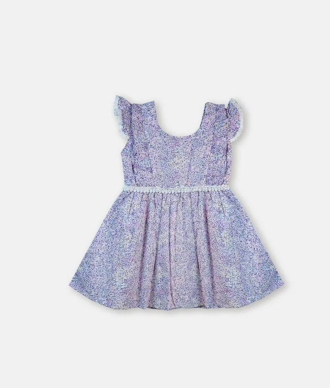 Baby Purple Floral Butterfly Girls Dress