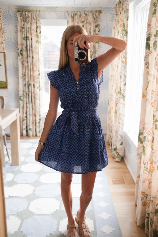 Liz Dress - Blue Porto