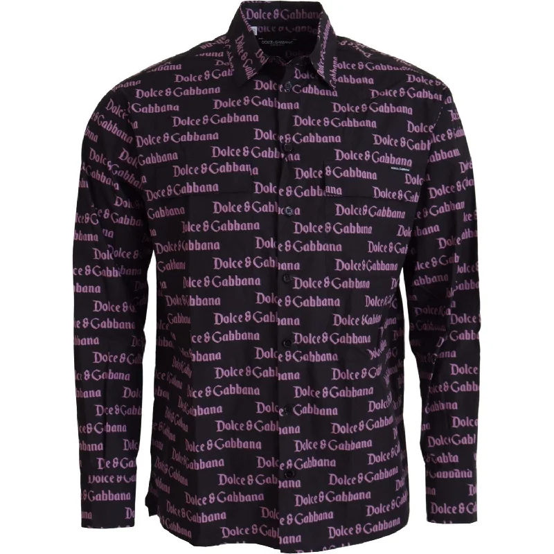Dolce & Gabbana Elegant Slim Fit Black Dress Shirt