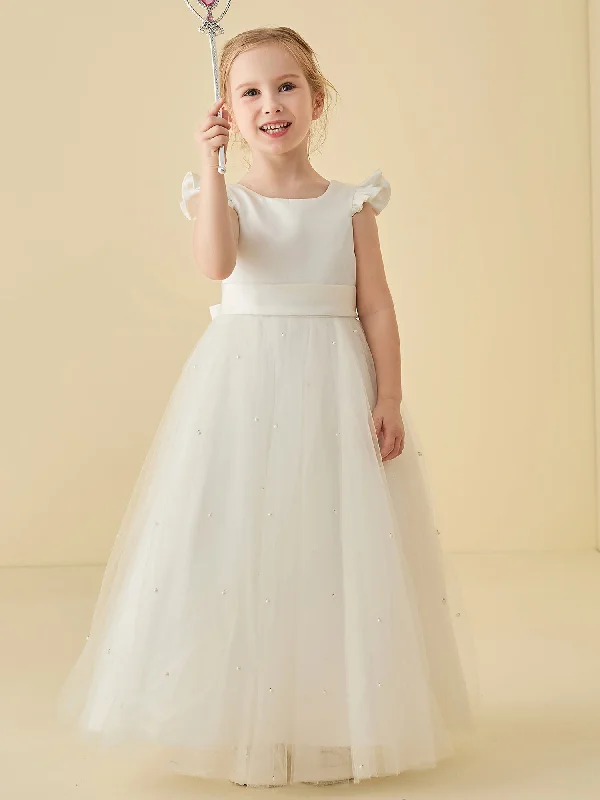 Flower Girl Dresses With Beads and Bow