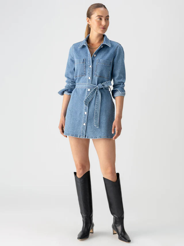 Denim Utility Pocket Dress