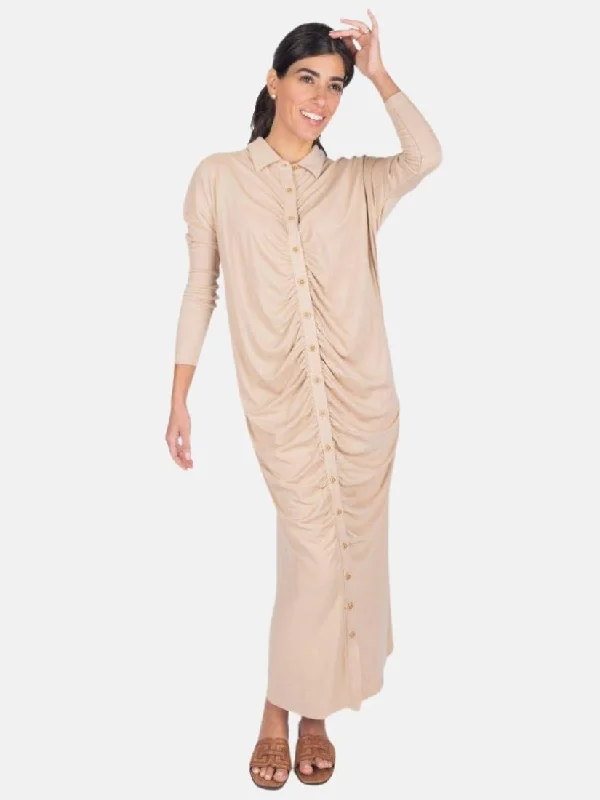 Aden Dress in Beige