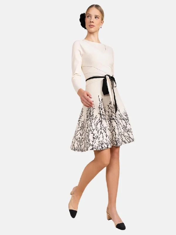 Mercer Dress in Ivory / Black