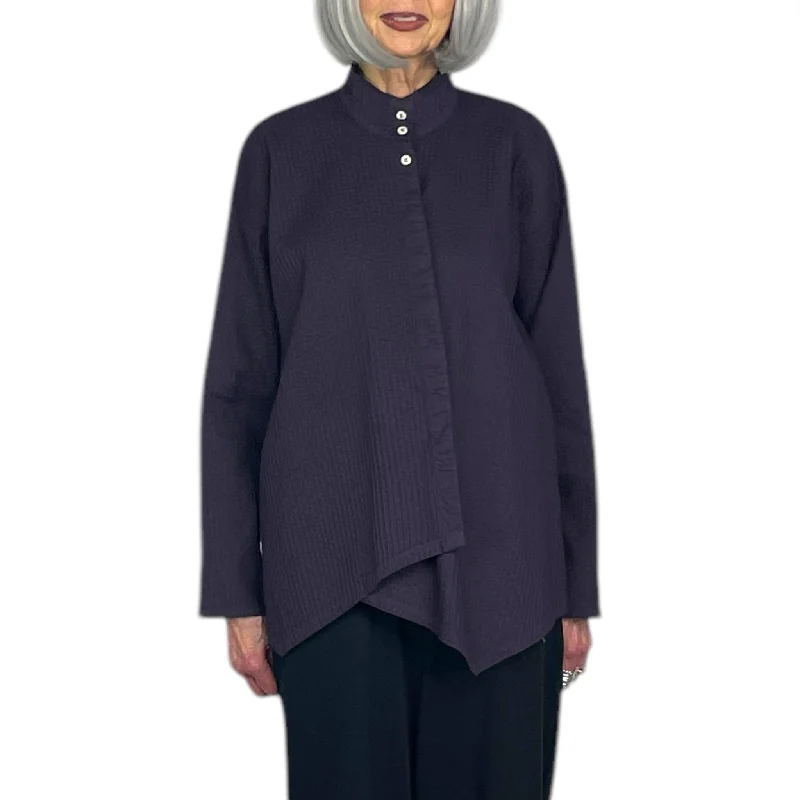 ASYMMETRIC CROSSOVER SHIRT Terry Blend Velvet Blend Canvas Blend