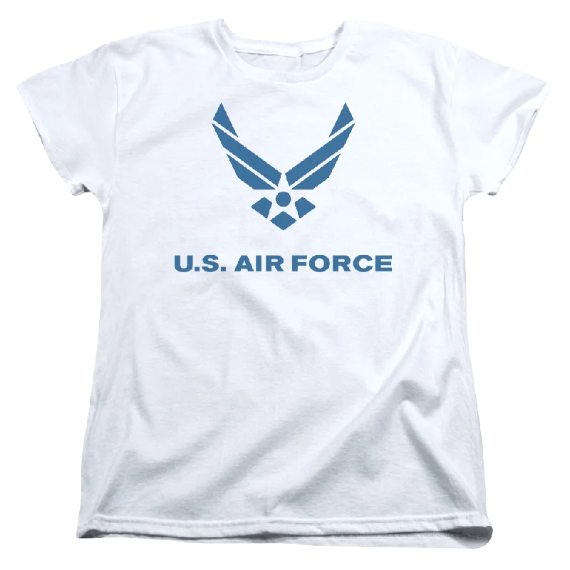 Air Force Distressed Logo - Women's T-Shirt Houndstooth Herringbone Solid