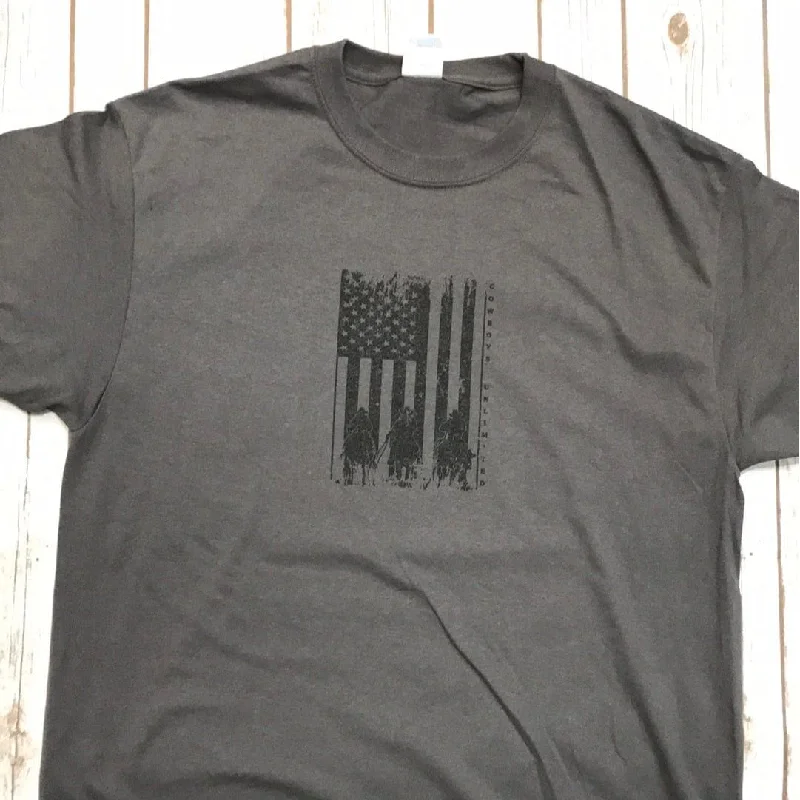 American Posse T-shirt Ribbed Striped Patterned