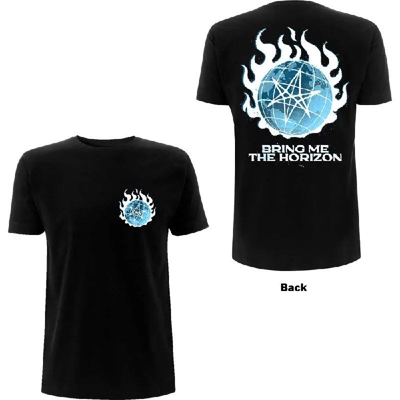 BRING ME THE HORIZON Attractive T-Shirt, Flowers Spandex Blend Rayon Blend Denim Blend BRING ME THE HORIZON Attractive T-Shirt, Flowers Spandex Blend Rayon Blend Denim Blend