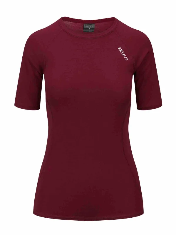 Brynje Classic Womens’ Merino Wool T-Shirt Zippered Front Buttoned Front Snap Front