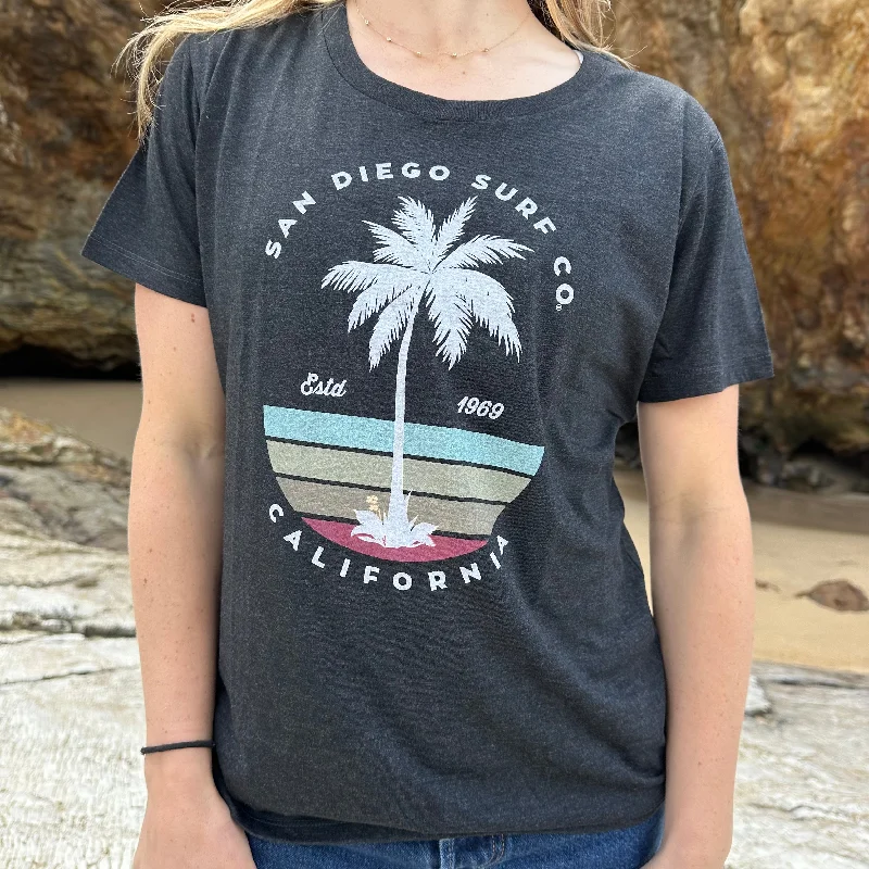 Cadbury Womens San Diego Surf Co. Tee Collared Crew Neck Turtle Neck