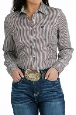 Cinch Tencel Stripe Button Down Western Shirt Anti-Pilling Machine Wash Handmade