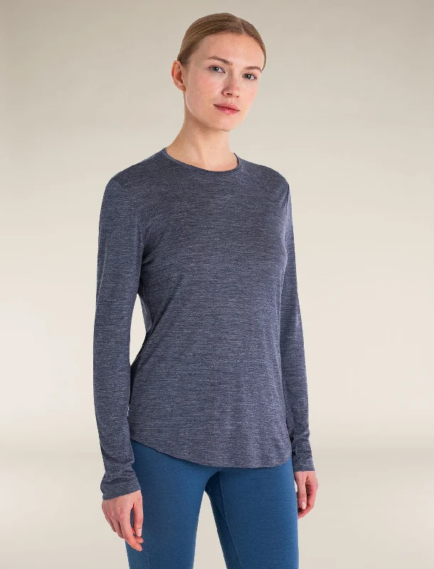Icebreaker Women's Merino Blend 125 Cool-Lite™ Sphere LS T-Shirt (Women's) Graphic Embroidered Appliqued Icebreaker Women's Merino Blend 125 Cool-Lite™ Sphere LS T-Shirt (Women's) Graphic Embroidered Appliqued