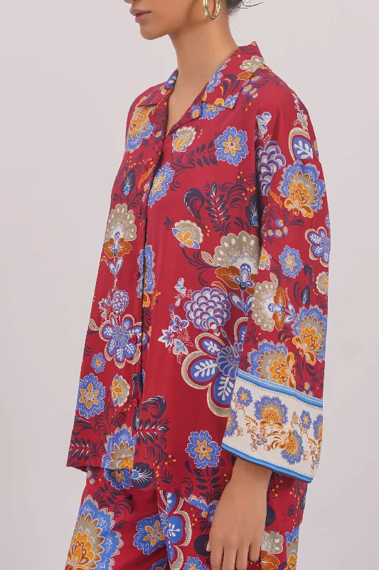 MAIA SAFARI SHIRT Graphic Embroidered Appliqued