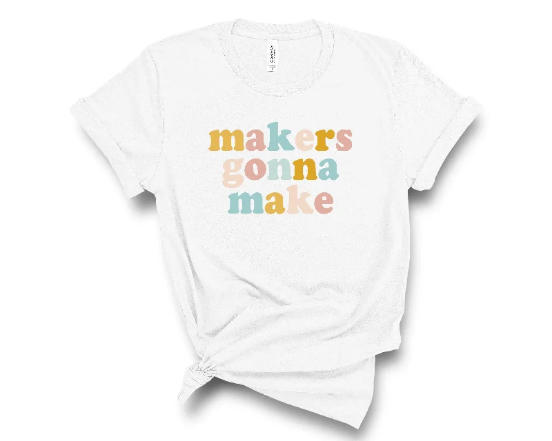 Makers Gonna Make Tee Print Jacquard Patchwork