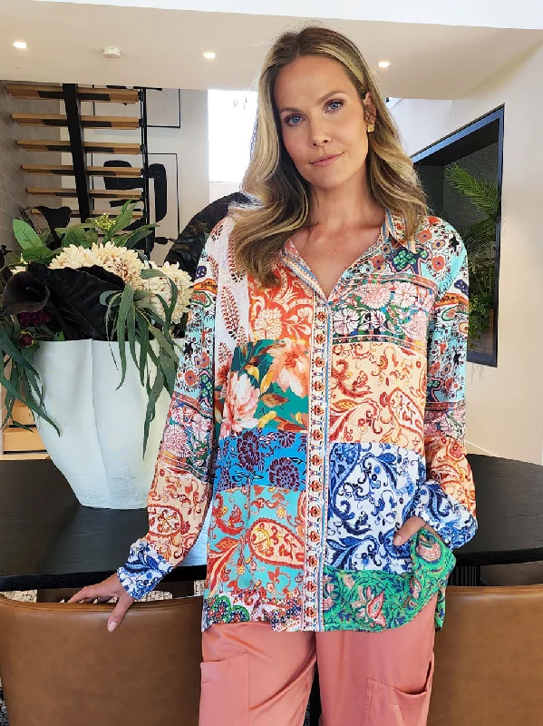 Maldives Shirt - Multi Zippered Front Buttoned Front Snap Front