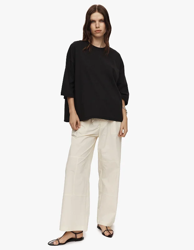 Austin Tee - Black Mesh Canvas Denim