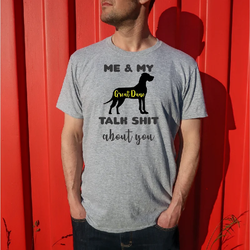 Me & My Dog Talk Sh*t About You - Choose Your Dog Breed Unisex T-Shirt Nylon Fabric Polyester Fabric Spandex Fabric Me & My Dog Talk Sh*t About You - Choose Your Dog Breed Unisex T-Shirt Nylon Fabric Polyester Fabric Spandex Fabric