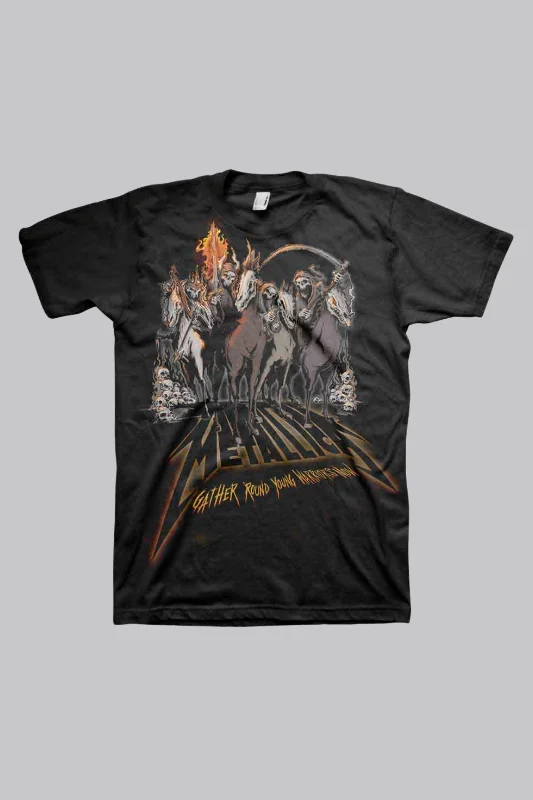 Metallica 40th Anniversary Horsemen Shirt Collared Crew Neck Turtle Neck