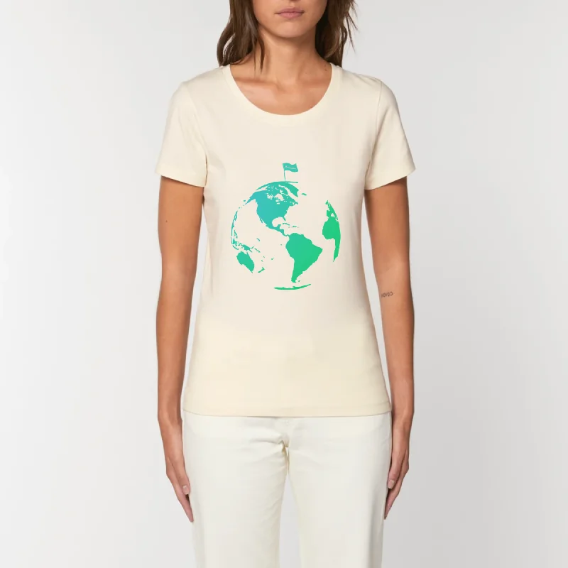 Nord | T-shirt Femme 100% Coton BIO - EXPRESSER Collared Crew Neck Turtle Neck