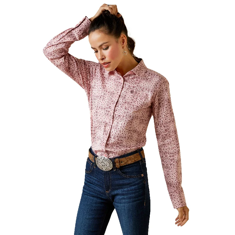 Kirby Stretch Shirt Solid Print Embellished