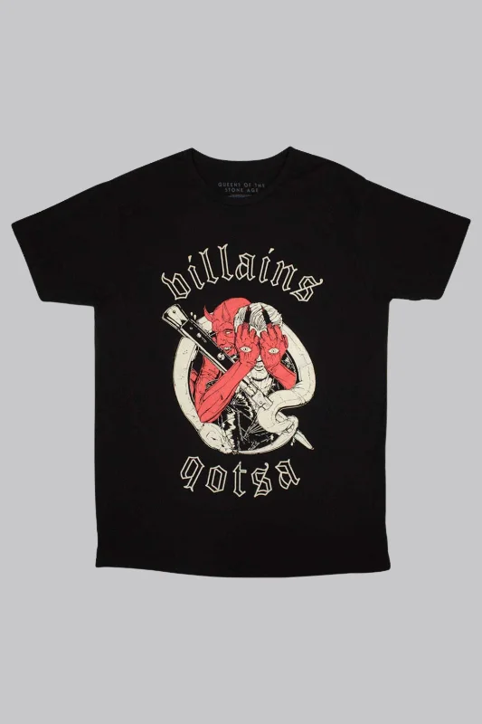 QOTSA Villain Shirt Mesh Blend Leather Blend Suede Blend