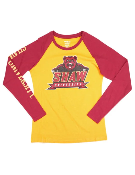 SHAW UNIVERSITY WOMEN'S LONG SLEEVE TEE Anti-Shrink Durable Soft