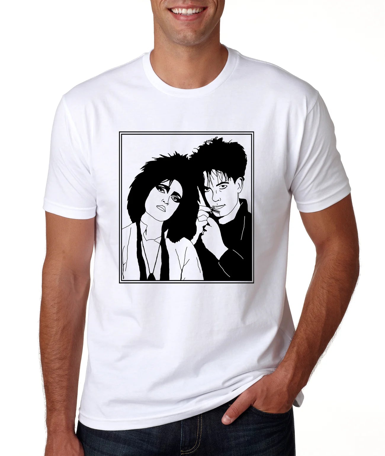 Siouxsie & Robert T-Shirt by Ian Curtis Is Hungry Welt Pockets Slit Pockets Flap Pockets Siouxsie & Robert T-Shirt by Ian Curtis Is Hungry Welt Pockets Slit Pockets Flap Pockets
