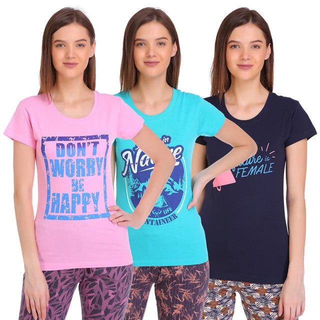 T.T. Women Slim Fit Printed Round Neck T-Shirt Baby Pink::Navy::Trqs Hooded Caped Shawl Collar T.T. Women Slim Fit Printed Round Neck T-Shirt Baby Pink::Navy::Trqs Hooded Caped Shawl Collar