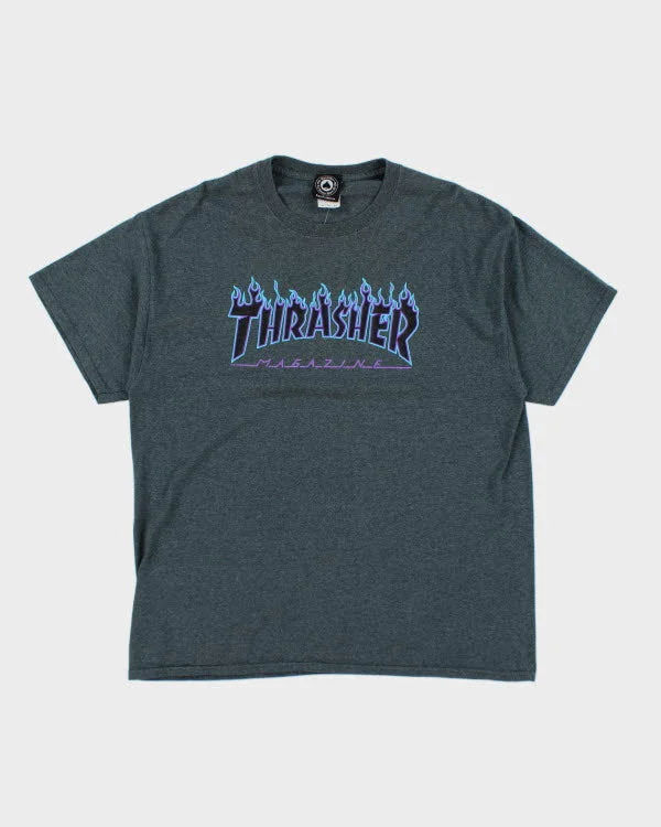 Thrasher Magazine Blue Flame T-Shirt - XL Houndstooth Herringbone Solid