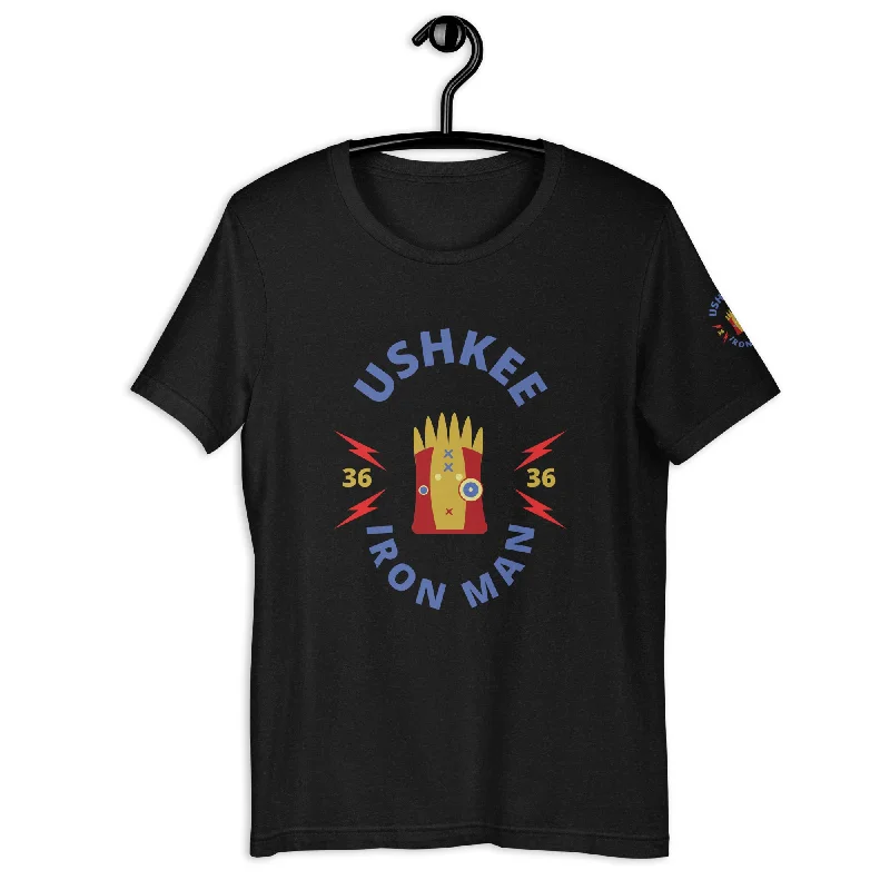 Ushkee Iron Man headshot Unisex t-shirt Mesh Canvas Denim