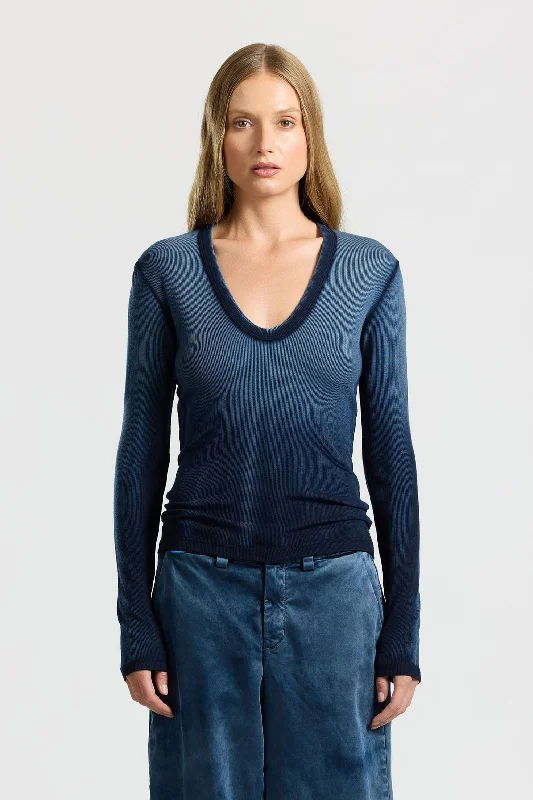 Verona U-Neck Shirt Notch Collar Peter Pan Collar Cowl Neck