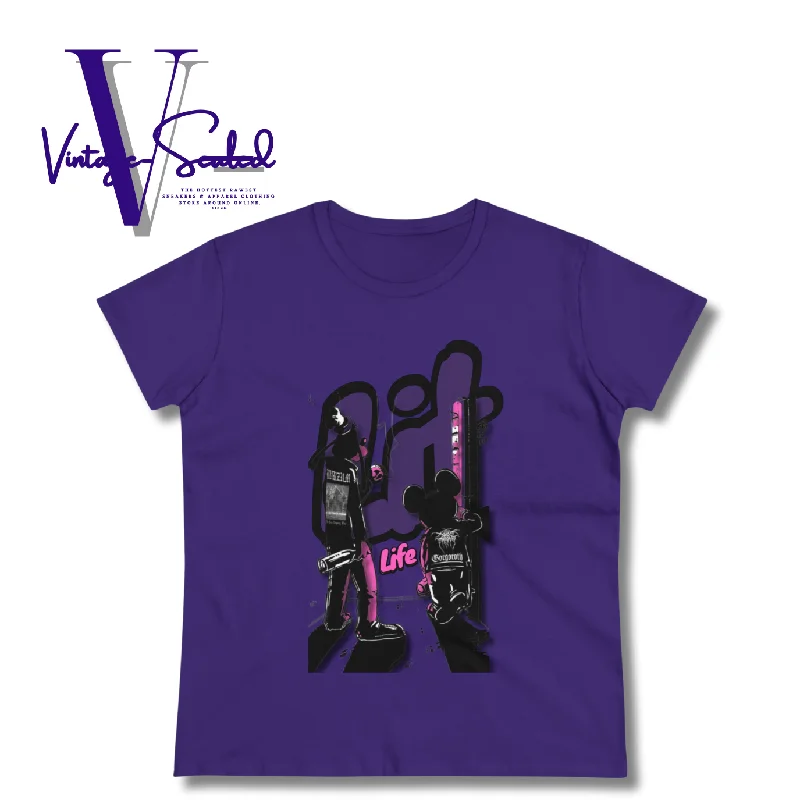 Vintage-Sealed Lit-Life Goofy & Mickey Apparel T-Shirts Short Sleeves| Brand New Women's Fashion Mesh Blend Leather Blend Suede Blend Vintage-Sealed Lit-Life Goofy & Mickey Apparel T-Shirts Short Sleeves| Brand New Women's Fashion Mesh Blend Leather Blend Suede Blend