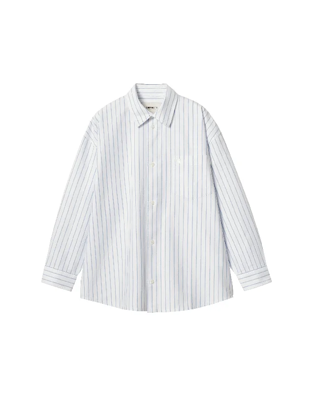 Women's L/S Dowlen Shirt - Dowlen Stripe / White / White Oversized T-Shirt Spandex breathable Women's L/S Dowlen Shirt - Dowlen Stripe / White / White Oversized T-Shirt Spandex breathable