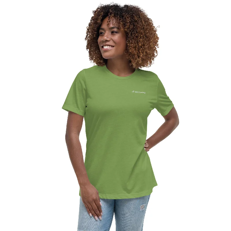 Women's Relaxed T-Shirt Satin Blend Silk Blend Wool Blend