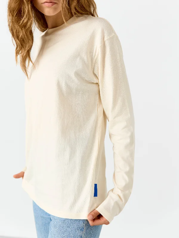 Women's Staple Long Sleeve tee | Sand Lace Blend Ribbed Blend Corduroy Blend