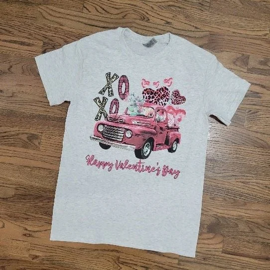 Xoxo pink truck tee Casual Formal Business