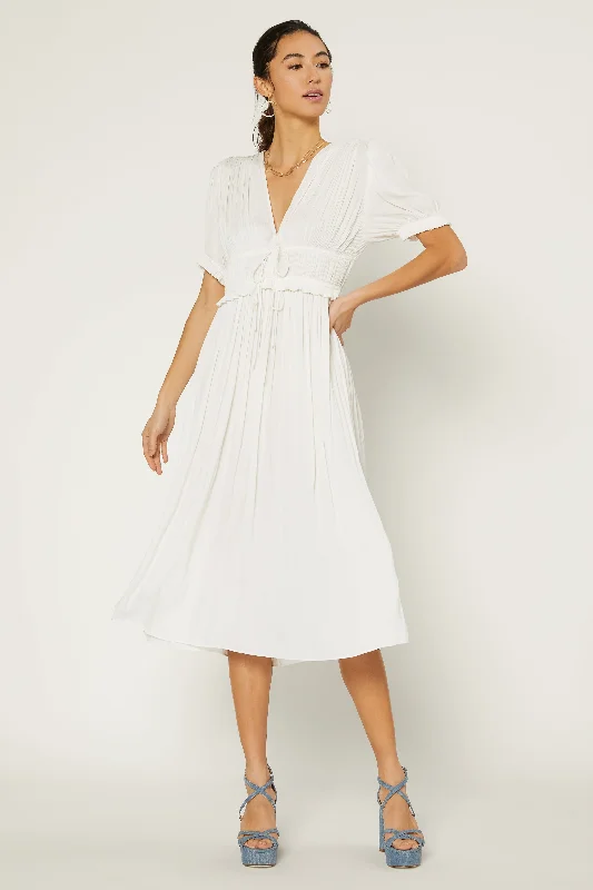 Amelia Pleated Maxi Dress Comfortable Ruffle Maxi Dress