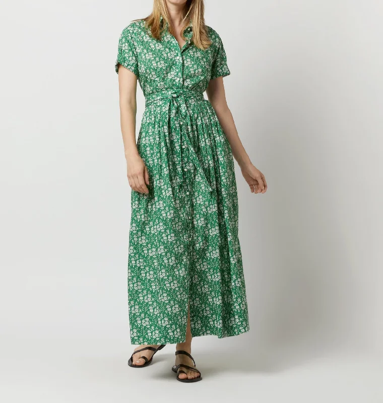 Short-Sleeved Classic Shirtwaist Maxi Dress Cozy Cold-Shoulder Maxi Dress