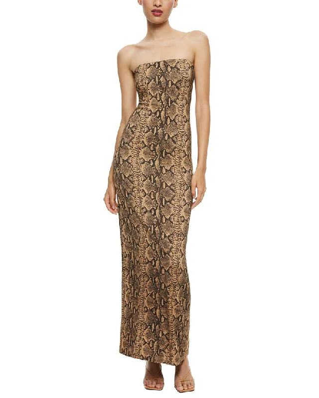 Alice + Olivia Delora Strapless Maxi Dress Elegant Floral Maxi Dress