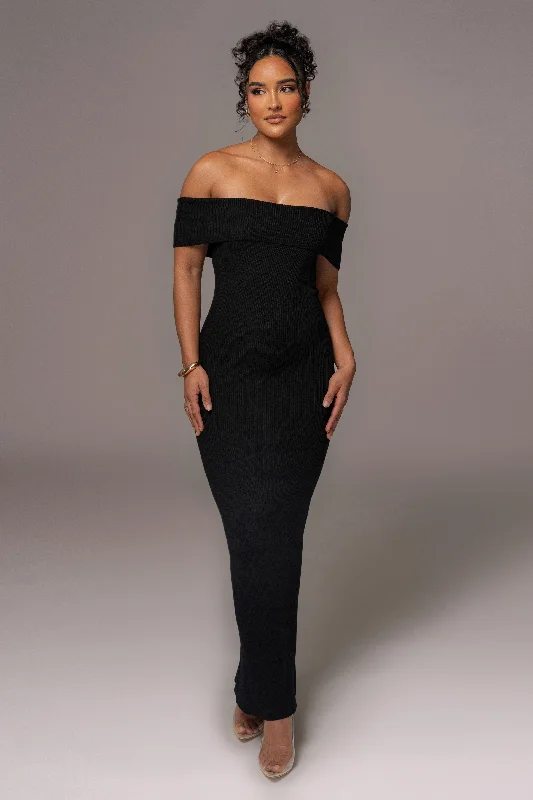 Black Custom  Maxi Dress Stylish Empire Waist Maxi Dress