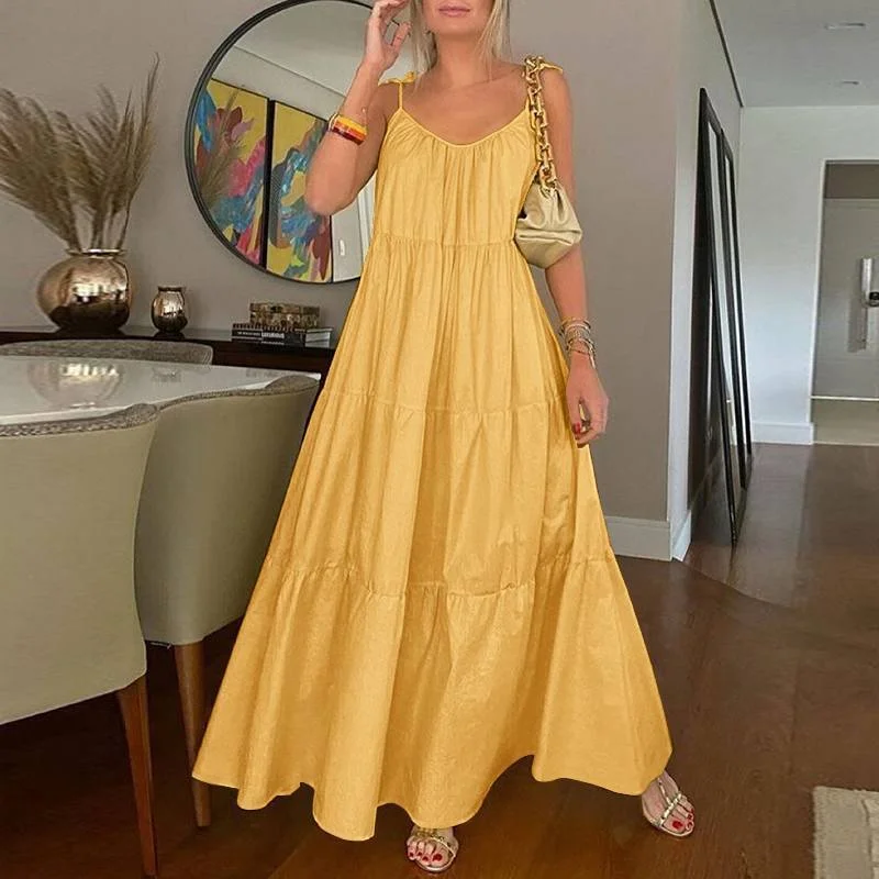 Briar Spaghetti Straps Maxi Dress Chic Summer Floral Maxi Dress