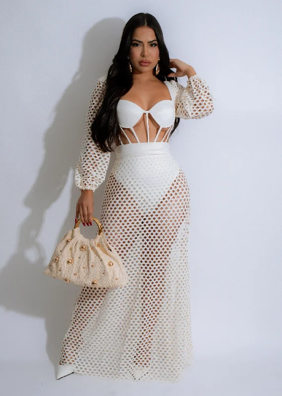 Caught In The Moment Maxi Dress Nude Comfortable Maxi Dress with Slits